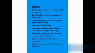 Liquid Soap Manufacturing Method  | Air Freshener Manufacturing Method | Surface Cleaner Formula