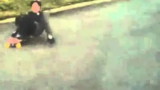 180 heel side slide on a longboard