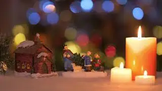 Beautiful Relaxing Sleep Music Lofi Hip hop / Burning Candle And Christmas Decoration