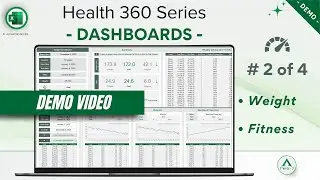 Health 360 Series Dashboards: Weight and Fitness Tracker - Demo - Excel Template