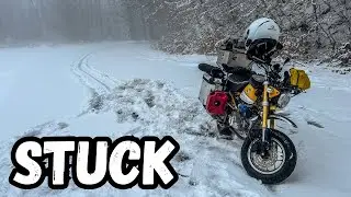 Pushing The Limits Honda Monkey Bike Deep Snow!