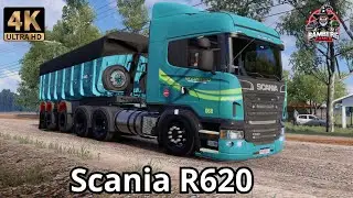 Scania R620 na caçamba Rossetti | Carga de soja rumo a Rio Verde | ETS2 RBR 128 Players