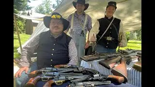 Civil War Revolvers:  Colt .31, 44cal, Starr, Remington, Lefaucheux  - Civil War Cavalry Reenactment