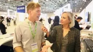 Olga media and John Lockwood, CEO, Algo-Logic at IDF16 / Intel Developers Forum 2016