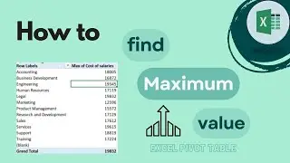 Excel Pivot Table: How to Find the Maximum Value