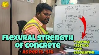 Flexural strength of concrete in Tamil | beam testing | flexural strength | PQC beam test #civil