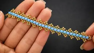 How to make bracelet at home/How to make a beautiful bracelet/Beaded bracelet tutorial for beginners