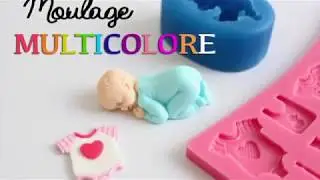 🎨 MOULAGE MULTICOLORE avec Moules en Silicone Pâte à Sucre / Multiple colours fondant silicone molds