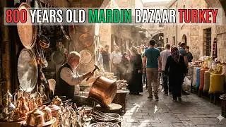 Mardin Turcja 2025 4K &ndash; piesza wycieczka | Historyczny Stary Bazar i Targ Miedzi (Artuklu City)