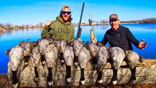 GOOSE Hunting over water with BOBBY GUY ( Kansas hunting at Sandhill Flyway ) part 2