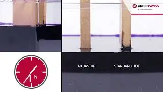 SWISS KRONO - Test Quellung/Swelling AQUASTOP HDF vs. Standard HDF