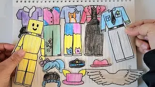 🎀paperdiy🎀  Roblox Paper Doll 3 🔲 로블록스 종이인형 놀이 3