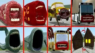 OLD AND NEW UPDATE: CAR EATER, BUS EATER, SEA EATER VS ALL TREVOR HENDERSON BATTLE!