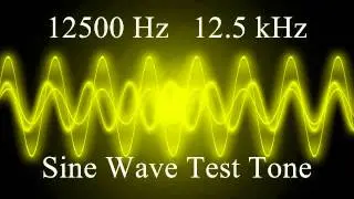 12500 Hz 12.5 kHz Sine wave test tone