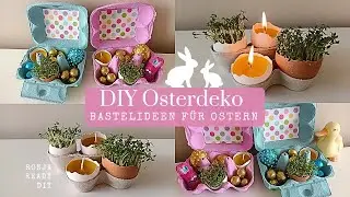 Upcycling für Ostern: Osternest basteln mit Eierschale , Kresse und Kerzen | DIY Geschenkidee Ostern