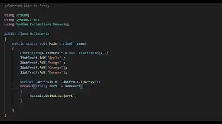 Convert String List to Array