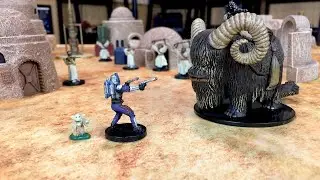 STAR WARS MINIATURES Game, Mandalorian vs Tusken Raiders