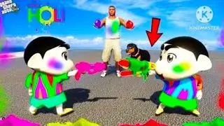 GTA 5 : Shinchan & Pinchan Celebrate Holi in GTA 5 ! (GTA 5 mods)