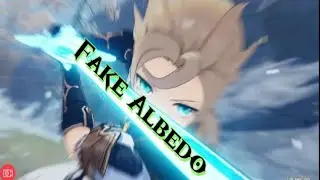 Real vs Fake Albedo Fight | Evil Cryo Albedo Goes Wild Cutscene | Genshin Impact