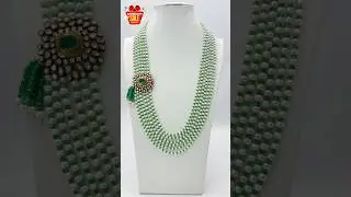 Pearls & CZ High Crushed Beads Necklace | 6-Line Custom Necklace | Maharashtra Order