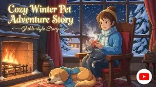 Cozy Winter Adventure Story | My Dog and Cat's Snowy Trip | Animated Ghibli-Style Story In English