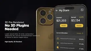 Gold iPhone 15 Pro Mockup App Promo - After Effects Template