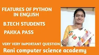 Features of python in English ||B.tech students ||jntuh updates
