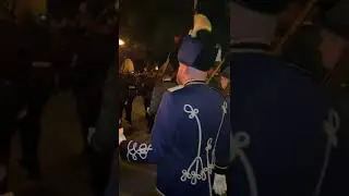 BTK 1911 Königshoven,  Musikverein Erftblech,  Aufmarsch zum Zapfenstreich 28.04.2023