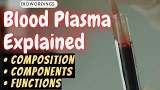 Blood plasma fully explained - composition, components, Functions, all by biowordings