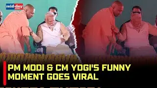 PM Modi & CM Yogi's Funny Moment Caught on Cam During Election Rally At UP's Pilibhit