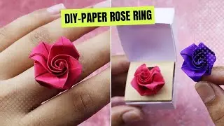 How to make paper ring | How to make Rose Ring | DIY paper rose ring | Paper Ring