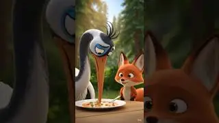 Crane & Fox 🦢🦊 | A Smart Lesson#kidsshorts#tamilshorts#moralstory