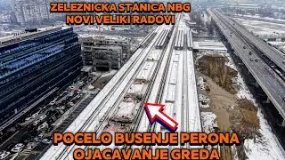 BUŠENJE PERONA NOVE ŽELEZNIČKE STANICE NBG,DODATNO OJAČANJE STUBOVA,BAS ZGRADA I ŽELEZNIČKA RADOVI