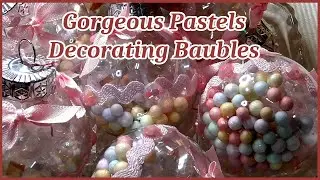 Gorgeous Pastels ~ Decorating Christmas Tree Baubles #christmas #christmascrafts