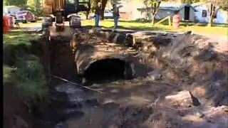 Local companies fix broken sewer