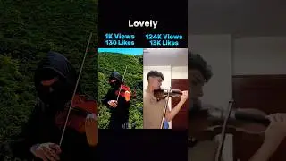 Lovely 1K Views VS 124K Views #shorts #billieeilish #violin