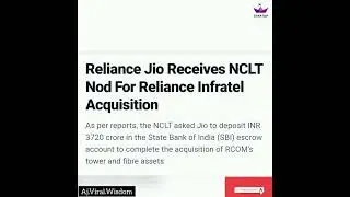 Reliance Jio 😧has reportedly acquired a 😱100 per cent stake😰 in Reliance Infratel😲 #jio #ytshorts