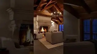 Swiss Alpine Elegance | Colorado Chalet Winter Glow #interiordesign #hometour #shortsfeed #short
