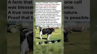The Miracle Cow of Texas 🐄✨ #cow #farm #animals #rare #nature #miracle #birth #story #Texas #calves