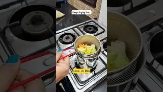 Mini Deep Frying Pot with Basket🍟 | 1200ml Stainless Steel Fryer | Amazon Kitchen Find #shorts