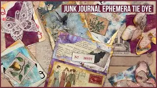 Making junk journal ephemera using my tie dye fabrics and papers