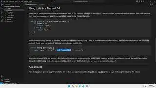 5.9 this Keyword 2 - Using this in a Method Call