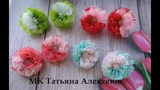 Бантики из органзы для первых хвостиков / DIY Hair Bow / Beautiful Ribbon Bow / Bow tutorial