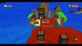 We made a custom course in sm64's courtyard with Beard's Mod (5)