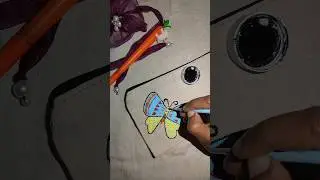 🦋 canvas pouch 🦋 #canvasbag #bag #butterfly #yt_shorts