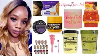 BEST EDGE CONTROL+HAIR GELS FOR KINKY CURLY NATURAL HAIR THAT DO NOT FLAKE♡ GEL POUR CHEVEUX CR&Eacute;PUS♡