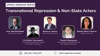 Transnational Repression & Non State Actors, Webinar