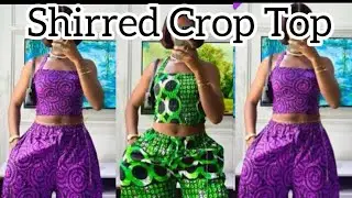 How to make a shirred/smokey crop top {Beginners friendly tutorial}