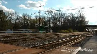 CSX and MARC Trains Through St. Denis, Maryland