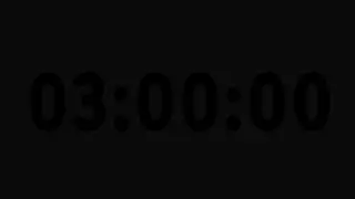 3 Hour Silent Focus Timer 03:00:00 | Minimalist No Sound | Grey Black 3 Hours long Timer